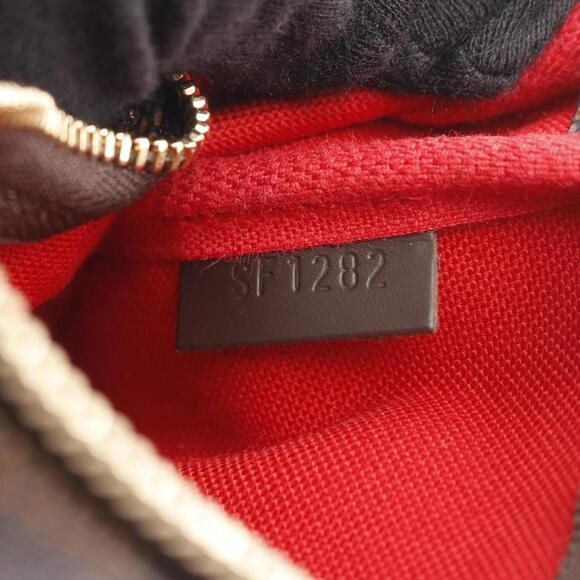 LOUIS VUITTON Brown Damier Leather Pochette Bag - Picture 5 of 8